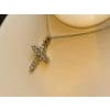 White Diamond Cross Pendant with White Gold Necklace 18 Karat White Gold For Sale - Image 16 of 18