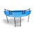 Vintage Postmodern Blue Lacquer Demi-Lune Writing Desk or Vanity For Sale - Image 4 of 8