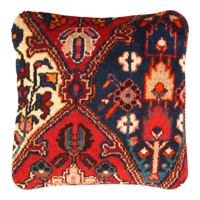 Pasargad Vintage Hand Knotted Farahan Rug Pillow For Sale