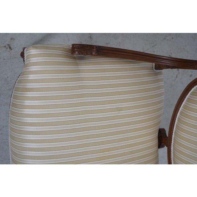 Vintage French Louis XVI Carved Walnut Parlor Chairs For Sale In Philadelphia - Image 6 of 18