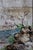 Pair of Vintage Hand-Painted Chinese River Village Solid Wood Panels For Sale - Image 4 of 18