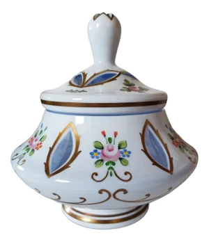 Vintage Bohemian Glass Candy Dish