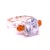 2020s White Genuine Zircon and Mandarin Garnet Ring For Sale - Image 5 of 8