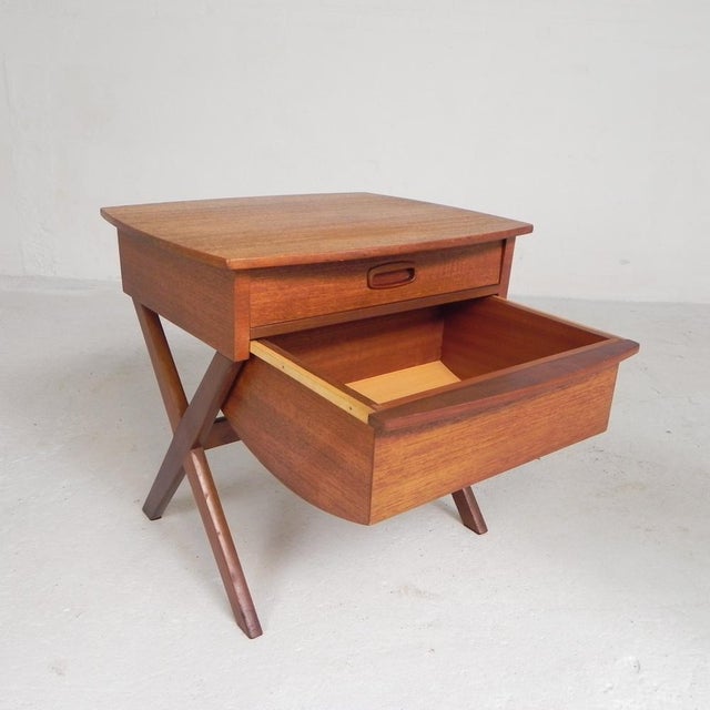 Mid-Century Modern Small Chest of 2 Drawers from O.M.F. 1960s For Sale - Image 3 of 18