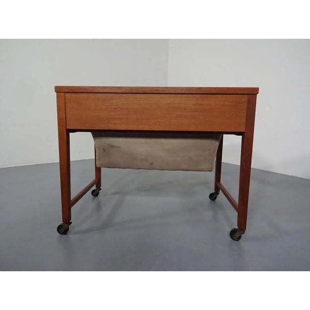 Wood Danish Teak Sewing Cart, 1960s For Sale - Image 7 of 18