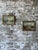 Charming pair of vintage Italian oil paintings sourced in Parma, Italy, each depicting romantic alpine lake scenes with...