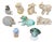 Late 20th Century Set of Nine Herend Fishnet Porcelain Animal Figurines For Sale