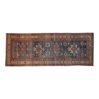 Vintage Distressed Malayer Rug Runner - 3'8" x 9'9" For Sale
