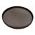 Artifacts Rattan Round Serving/Ottoman Tray with Glass Insert in Tudor Black -16" For Sale