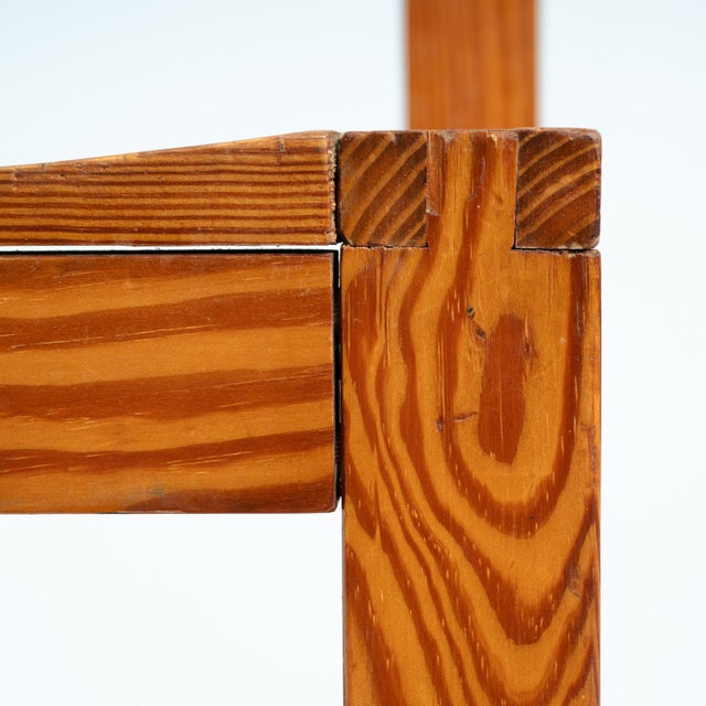 1960s Vintage Pine Dining Chairs with Visible Joints, 1960s, Set of 4 For Sale - Image 5 of 17