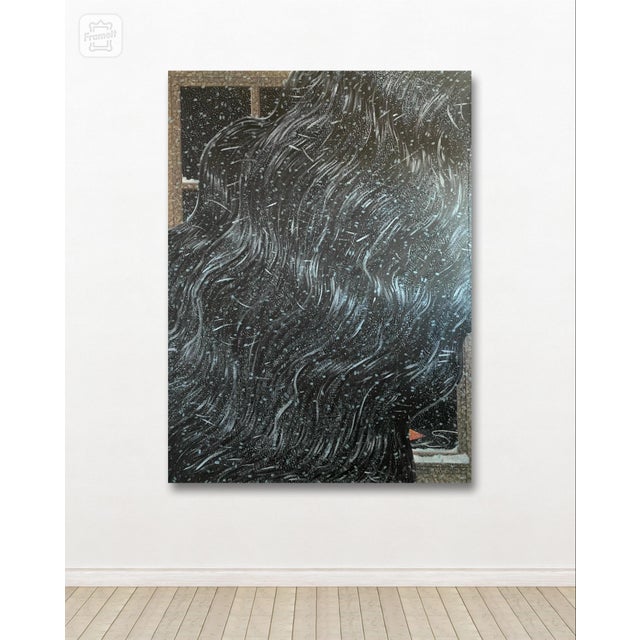 Abstract Michael Stamm Painting 2015 Titled Winter For Sale - Image 3 of 4