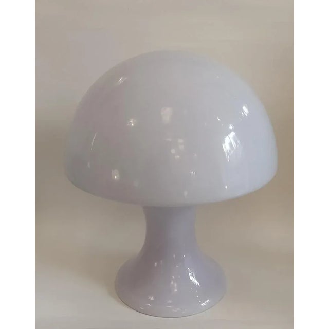 Large White Opal Glass Mushroom Lamp, Italy, 1970s For Sale - Image 6 of 11
