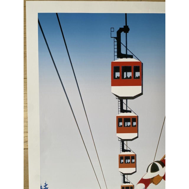 Vintage Ski Poster from La Grave La Meije, 2020s, in Flawless conditions. Designed 1920 to 1949 This piece has an...