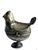 Vintage Indian Dhokra Bronze Pewter Bird Pedestal Lidded Box For Sale - Image 13 of 14
