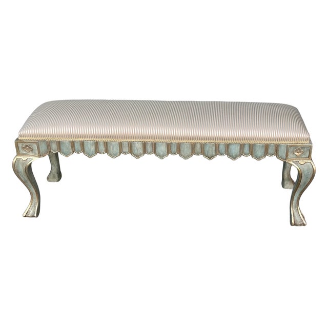 Michael Taylor Italian Giltwood Lucarini Bench.