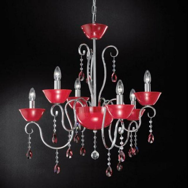 Glass Diva 12 Lights Chandelier in Polished Chrome and Crystal by Aggiolight For Sale - Image 7 of 15