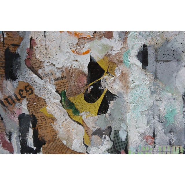 Beige Ralph De Burgos Mixed-Media Abstract Collage For Sale - Image 8 of 12