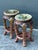 Ceramic Vintage Asian Glazed Ceramic Low Stools - A Pair For Sale - Image 7 of 12