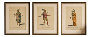 East Indies Figures & Tribal Dress, 1749, Engraving, Set of 3