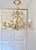 Vintage Italian Floral Tole 5-Light Chandelier in Cream Painted Metal, 1960s For Sale - Image 11 of 12
