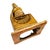 Vintage Neoclassical Gold Gilt Ram Head Wall Bracket Shelf & Corbel Wall Pocket Planter For Sale - Image 9 of 10
