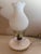Glass Vintage Hobnail Milk Glass 11" T Lamp Hurricane Electric Parlor Table Boudoir For Sale - Image 7 of 12