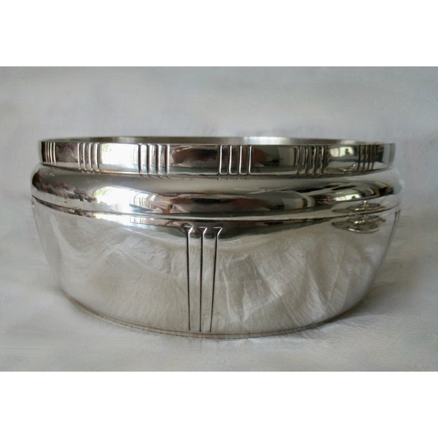 Vintage Art Deco Style, Bernard Rice's Son's Inc., Silver Plate Vegetable or Tureen Serving Bowl For Sale - Image 9 of 18