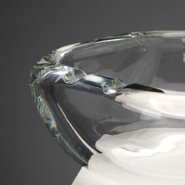 Colorless Glass Ashtray attributed to Barbini For Sale - Image 6 of 10