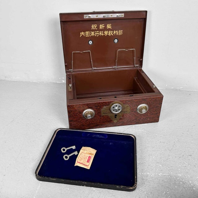 Vintage Japanese Metal Cash Box, 1950s For Sale - Image 4 of 13