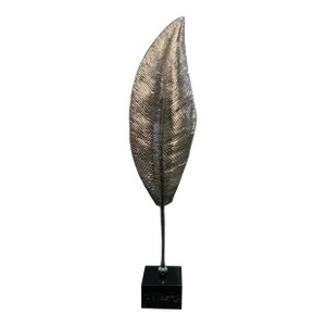 Polished Nickel Leaf Sculpture