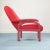 Red Fabric and Wood Reclining Lounge Chair, 1970s For Sale - Image 3 of 11