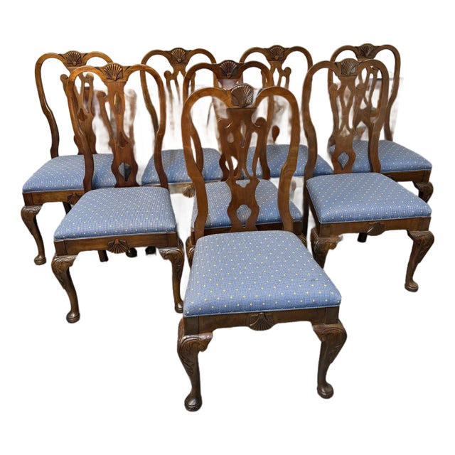 Vintage Pennsylvania House Queen Anne Style Dining Chairs (8) For Sale