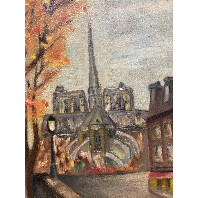 Robert Louis Morin, The Quays of Notre-Dame de Paris, 1966, Oil on Canvas For Sale - Image 13 of 14