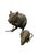 This charming pair of vintage-style bronze sculptures depicts a duo of field mice in lifelike, inquisitive poses. Cast...
