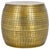Apoline Drum Side Table with Storage in Antique Brass For Sale - Image 10 of 10
