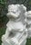 Pair of Chinese Hand Carved White Marble Stone Fengshui Foo Dogs Lions Statue For Sale - Image 9 of 9