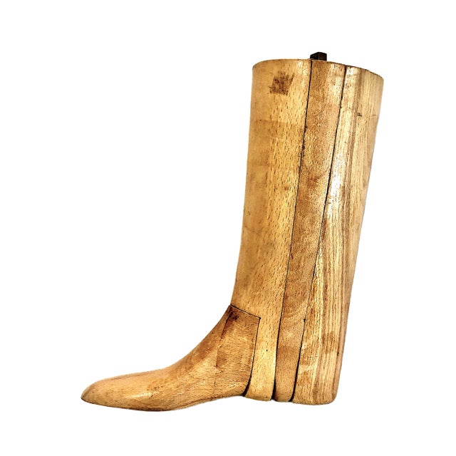 Industrial Antique Wood Riding Boot Tree For Sale - Image 3 of 5