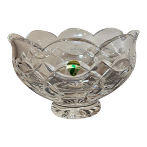 New in Box VTG Waterford Crystal Glass Clannad Bowl Heavy Celtic Scalloped