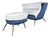 Nello Lenzi Italian Mid Century Chair and Ottoman For Sale