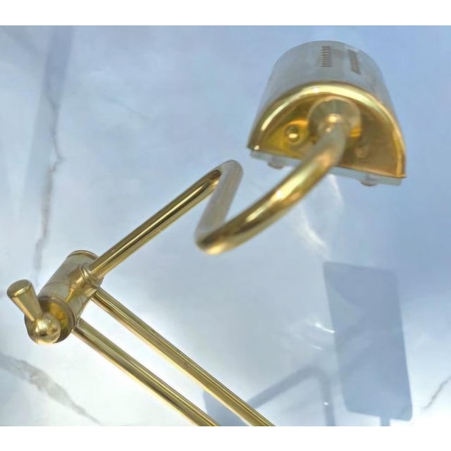 Vintage Sculptural Adjustable Brass Piano Lamp, 1930s For Sale - Image 6 of 8