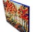 Colorful Acrylic on Canvas with sides painted ultramarine for optional display without the frame. Bold fall tones will...