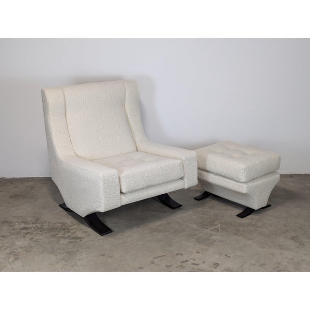 Wood Italian Magister Lounge Chair and Ottoman by Franz Sartori for Flexform For Sale - Image 7 of 12