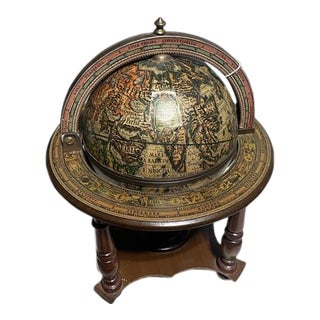Vintage Globe Bar Ice Bucket For Sale