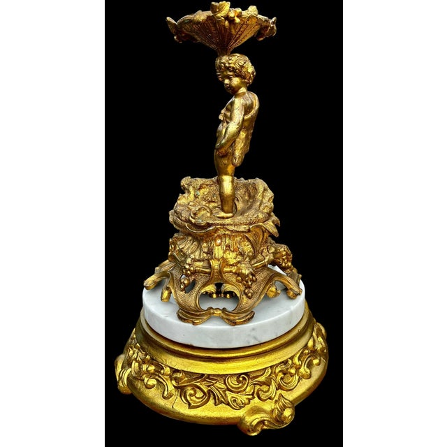 Antique French Gilt Bronze Figural Centerpiece For Sale - Image 4 of 18