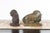 Vintage Lost Wax Cast Bronze Foo Dog Sculptures with Bronze or Verde Patina For Sale - Image 4 of 12