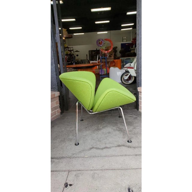 1990s 1990s Vintage Authentic Pierre Paulin "Green" Orange Slice Lounge Chair For Sale - Image 5 of 13