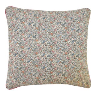 Piped Cushion Made With Liberty Fabric Katie & Millie Orange For Sale