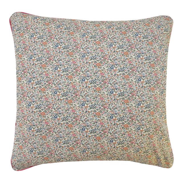 Piped Cushion Made With Liberty Fabric Katie & Millie Orange For Sale