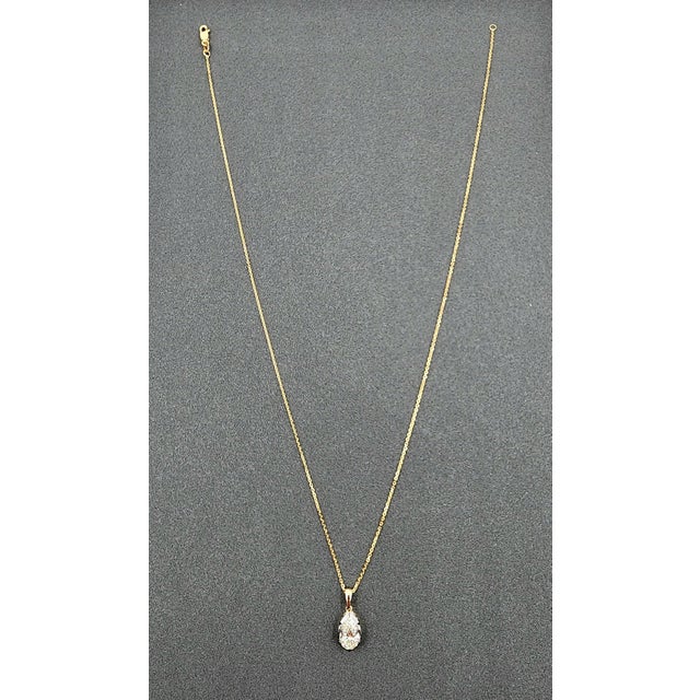 Early 21st Century 1.51 Ct Gia Certified Natural Pear-Cut Diamond in Collet Pendant Setting For Sale - Image 5 of 10