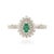 Not Yet Made - Made To Order 18k Gold Emerald Double Halo Mexican Ring Size 8 by VRJewels For Sale - Image 5 of 17